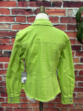 Load image into Gallery viewer, Leaf Stretch Denim Peplum Jacket