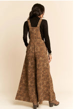 Load image into Gallery viewer, ANIMAL PRINTED DENIM WIDE OPEN LEG OVERALL PANTS