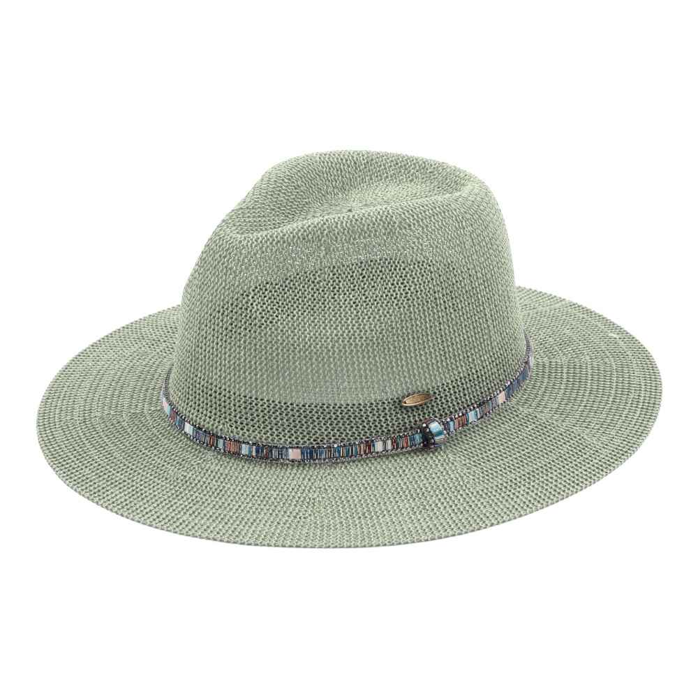 Panama Rhinestone Thread Detail Hat *FINAL SALE*