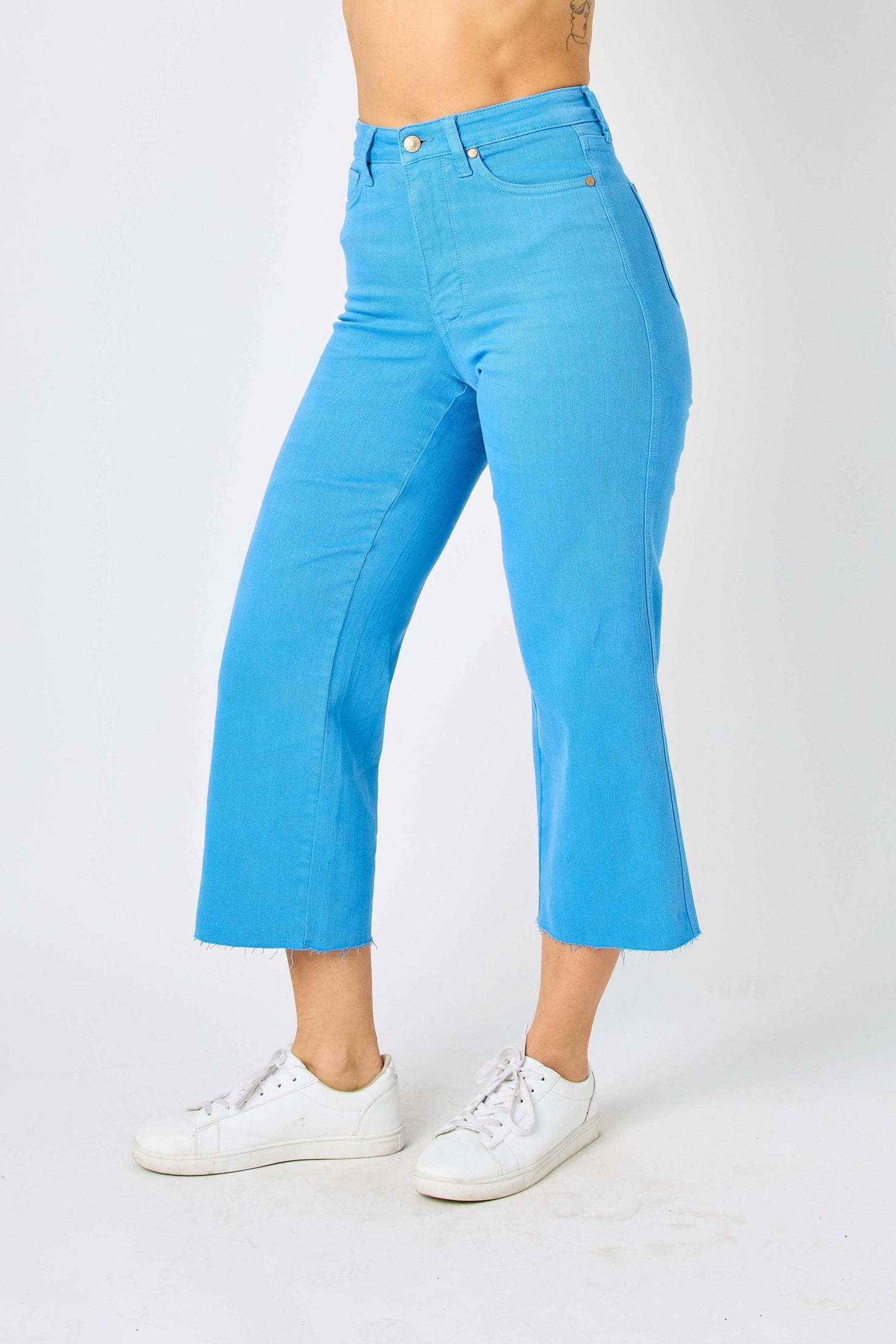 Judy Blue High Waist Garment Dyed Wide Leg Crop * FINAL SALE*