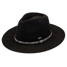Load image into Gallery viewer, Panama Rhinestone Thread Detail Hat *FINAL SALE*