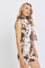 Load image into Gallery viewer, Brown Cow Print Vest

