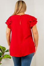 Load image into Gallery viewer, Pop Ruffle Sleeve Top