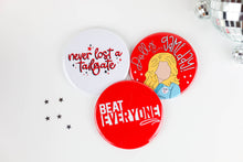 Load image into Gallery viewer, Red Game Day Tailgate Buttons | Game Day Pins