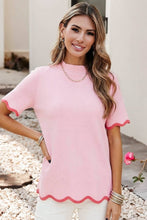 Load image into Gallery viewer, LDC Mock Neck Solid Short Sleeve Sweater