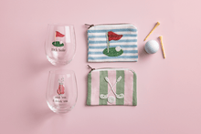 Load image into Gallery viewer, Golf Jeweled Wine Glass