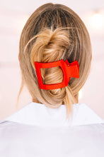 Load image into Gallery viewer, Square Flat Hair Clip | Medium | Rudolph Red