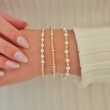 Load image into Gallery viewer, Berkley | Gold Filled Beaded Bracelet with Pearls