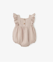 Load image into Gallery viewer, Embroidered Organic Muslin Bubble Romper
