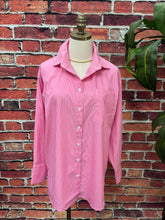 Load image into Gallery viewer, Pink Lemonade Pinstripe Button-Up