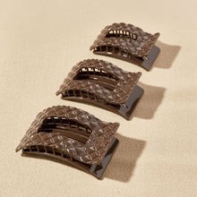 Load image into Gallery viewer, Flat Rectangle Hair Clip | Large | Truly Taupe Quilted