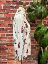 Load image into Gallery viewer, Black & White Modern Print UPF 50 Zip Top