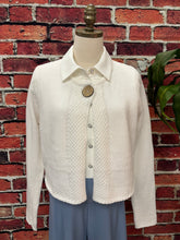 Load image into Gallery viewer, Classic White One-Button Cardigan
