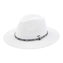 Load image into Gallery viewer, Panama Rhinestone Thread Detail Hat *FINAL SALE*