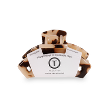 Load image into Gallery viewer, Open Hair Clip | Tiny | Blonde Tortoise *FINAL SALE*