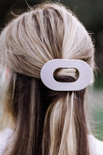 Load image into Gallery viewer, Round Flat Hair Clip | Med. | Silver Flames *FINAL SALE*