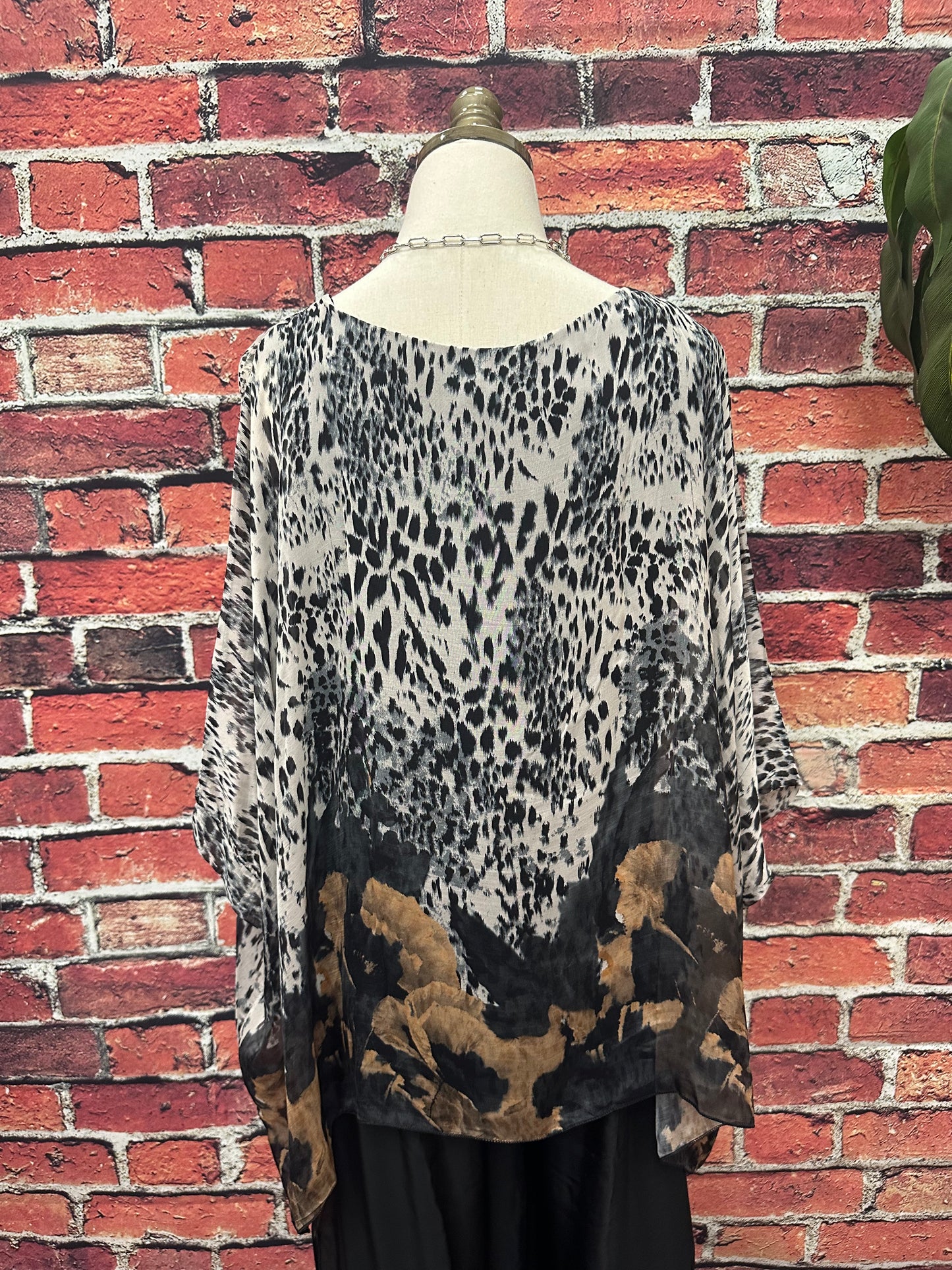 Poncho Silk Top