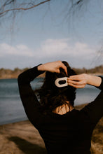 Load image into Gallery viewer, Round Flat Hair Clip | Small | Almond Beige