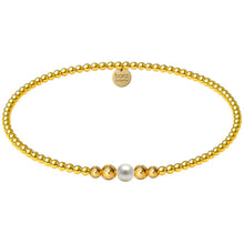 Load image into Gallery viewer, Jenna | Gold Filled Beaded Bracelet with Pearl