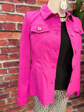 Load image into Gallery viewer, Hot Pink Stretch Denim Jacket