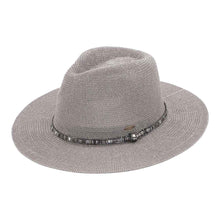 Load image into Gallery viewer, Panama Rhinestone Thread Detail Hat *FINAL SALE*