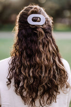 Load image into Gallery viewer, Round Flat Hair Clip | Small | Silver Flames *FINAL SALE*