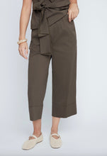 Load image into Gallery viewer, Olive Luxe Cropped Wide-Leg Pant
