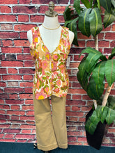 Load image into Gallery viewer, Retro Bloom V-Neck Tank