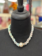 Load image into Gallery viewer, Twisted Scarf Necklace W/Magnetic Pearl