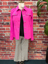 Load image into Gallery viewer, Hot Pink Stretch Denim Jacket