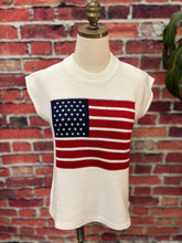 Load image into Gallery viewer, Americana Knit Flag Sweater Tank🇺🇸