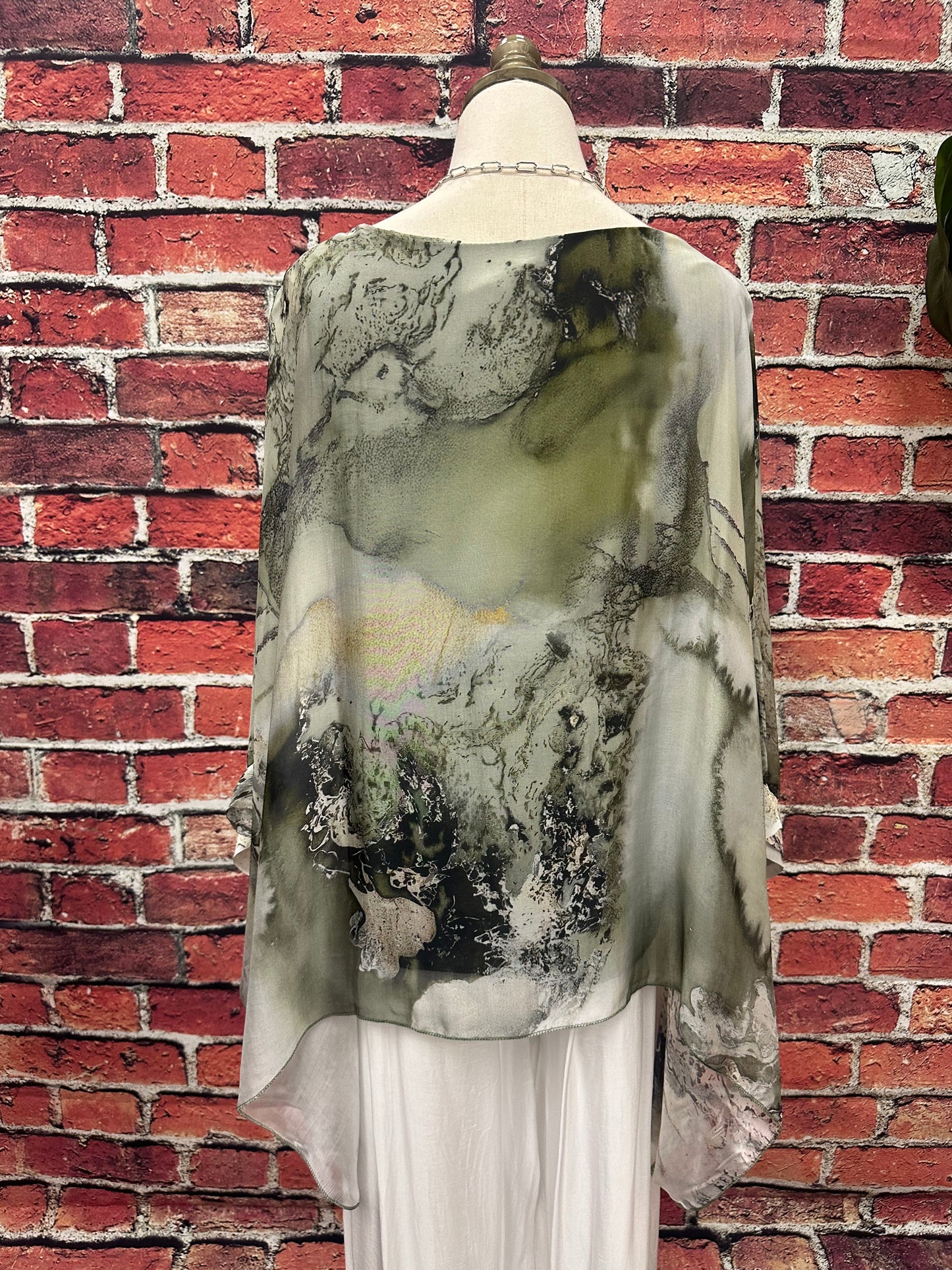 Poncho Silk Top