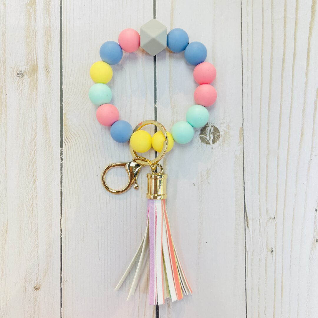 Rubber bead key chain
