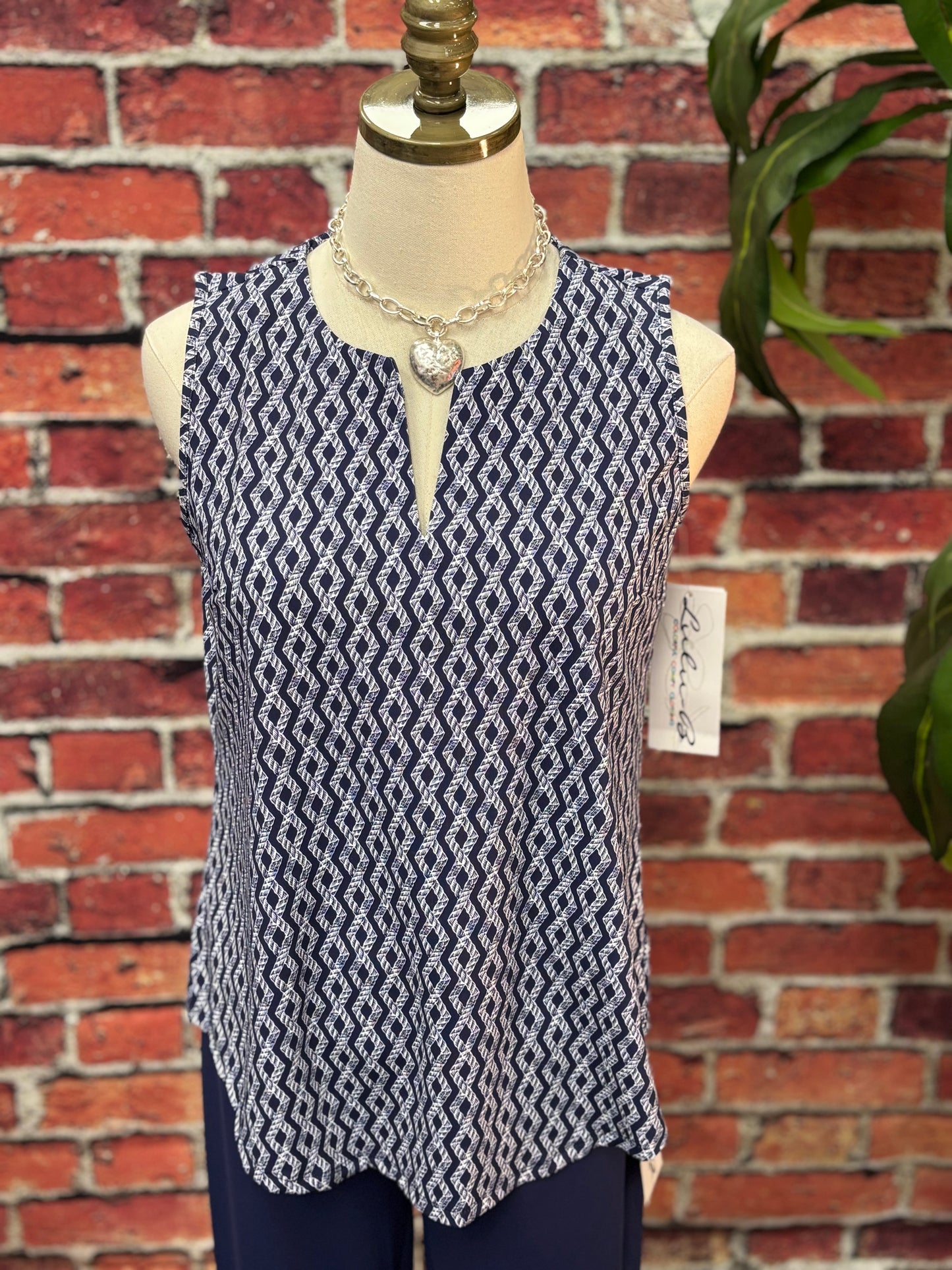 Sleeveless Key Hole Top