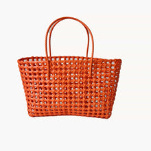 Load image into Gallery viewer, Elysa See Through Hand Woven Eco Plastic Tote Bag