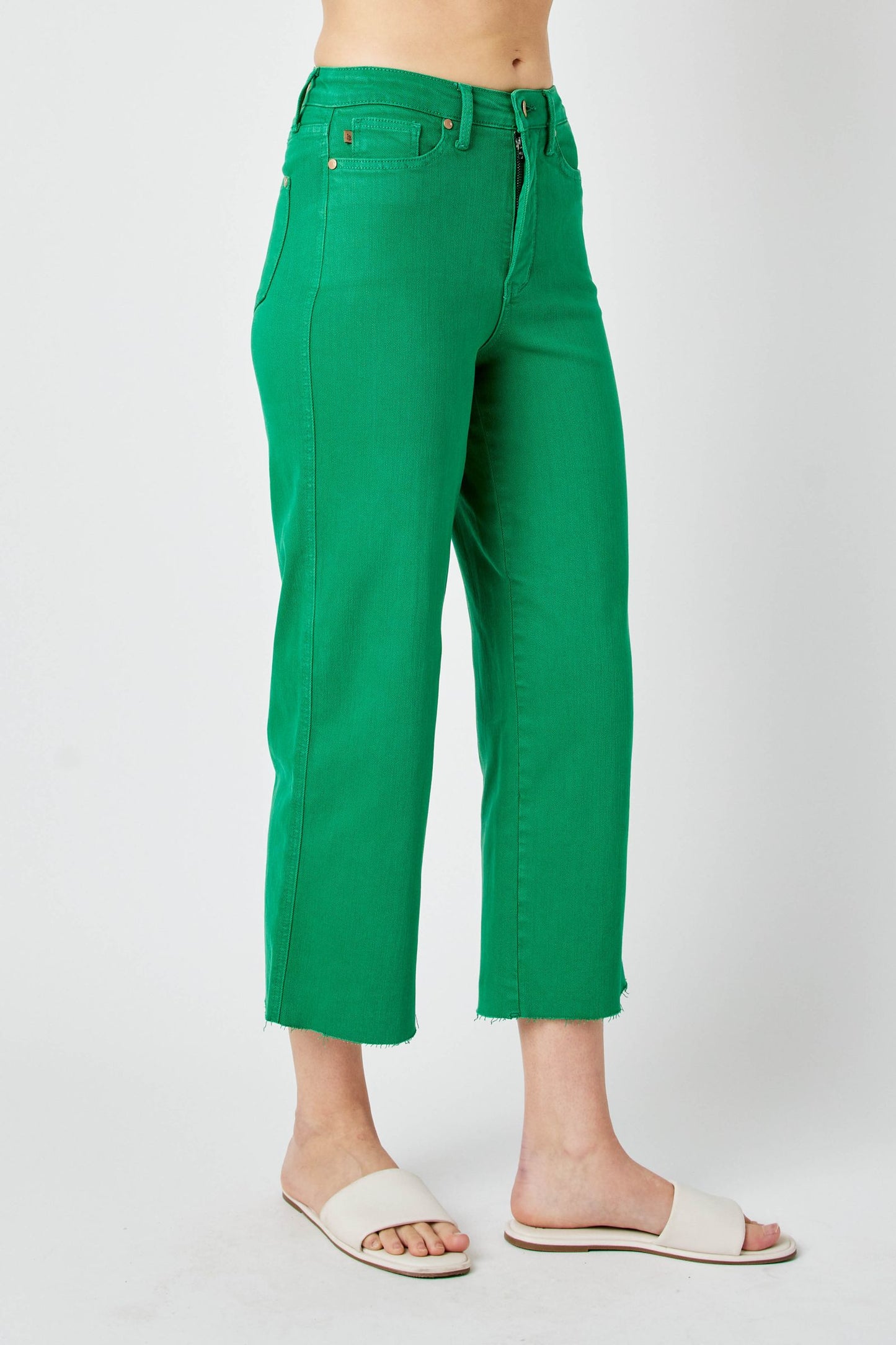 Judy Blue High Waist Garment Dyed Wide Leg Crop * FINAL SALE*