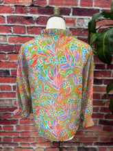 Load image into Gallery viewer, Floral Ruffle Collar Blouse Jacket