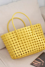 Load image into Gallery viewer, Elysa See Through Hand Woven Eco Plastic Tote Bag