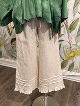 Load image into Gallery viewer, Linen Ruffled Hem Wide Leg Pant