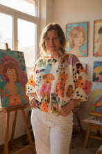 Load image into Gallery viewer, Whimsical World Italian Art Blouse 🎨
