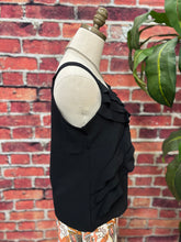 Load image into Gallery viewer, Midnight Ruffle Charm Tank
