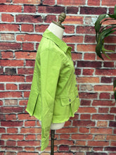 Load image into Gallery viewer, Leaf Stretch Denim Peplum Jacket