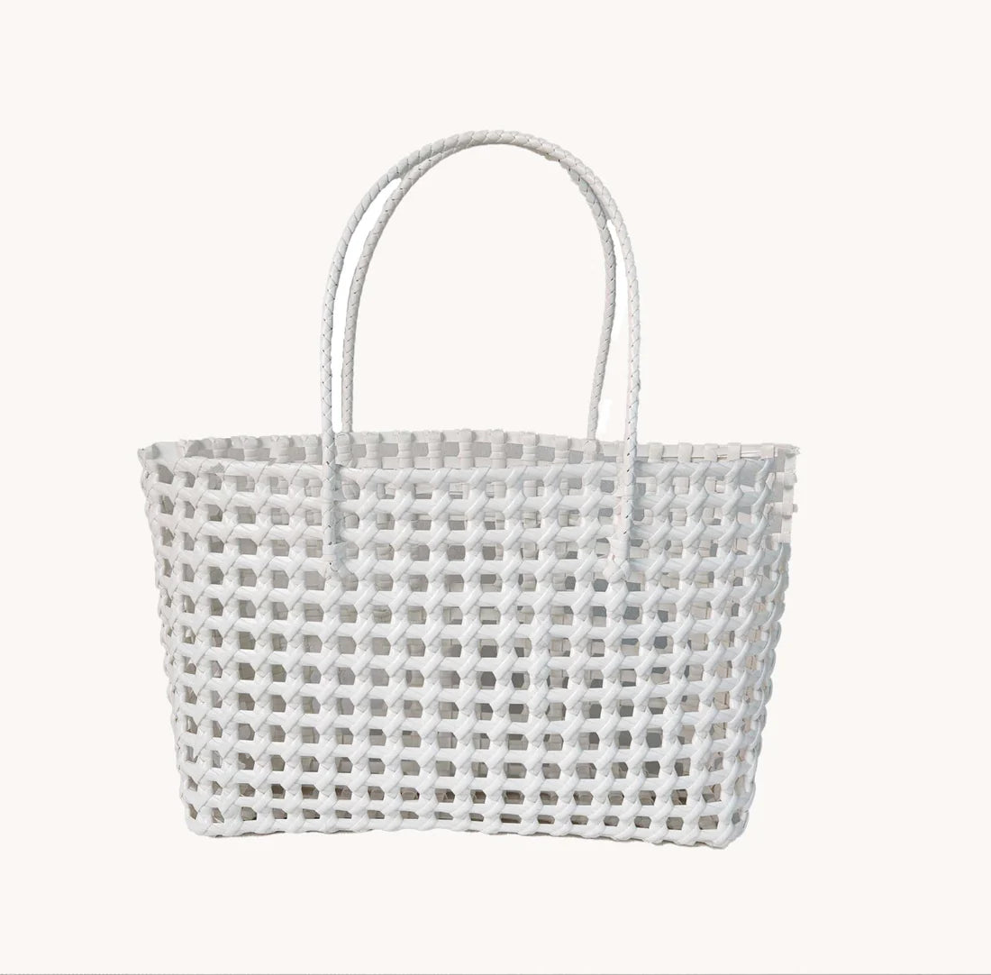 Elysa See Through Hand Woven Eco Plastic Tote Bag
