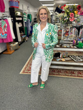 Load image into Gallery viewer, Emerald Ikat Blazer *FINAL SALE*
