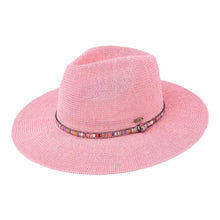 Load image into Gallery viewer, Panama Rhinestone Thread Detail Hat *FINAL SALE*