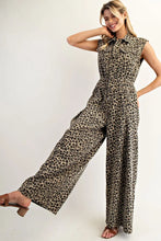 Load image into Gallery viewer, Leopard Sleeveless Jumpsuit