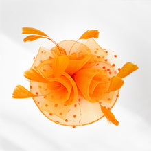 Load image into Gallery viewer, Mesh Feather Fascinator Headband *FINAL SALE*