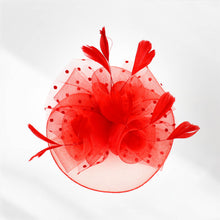 Load image into Gallery viewer, Mesh Feather Fascinator Headband *FINAL SALE*