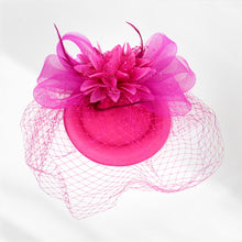 Load image into Gallery viewer, Feather Pearl Mesh Fascinator Headband *FINAL SALE*
