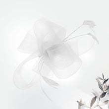 Load image into Gallery viewer, Mesh Vail Feather Fascinator Headband *FINAL SALE*